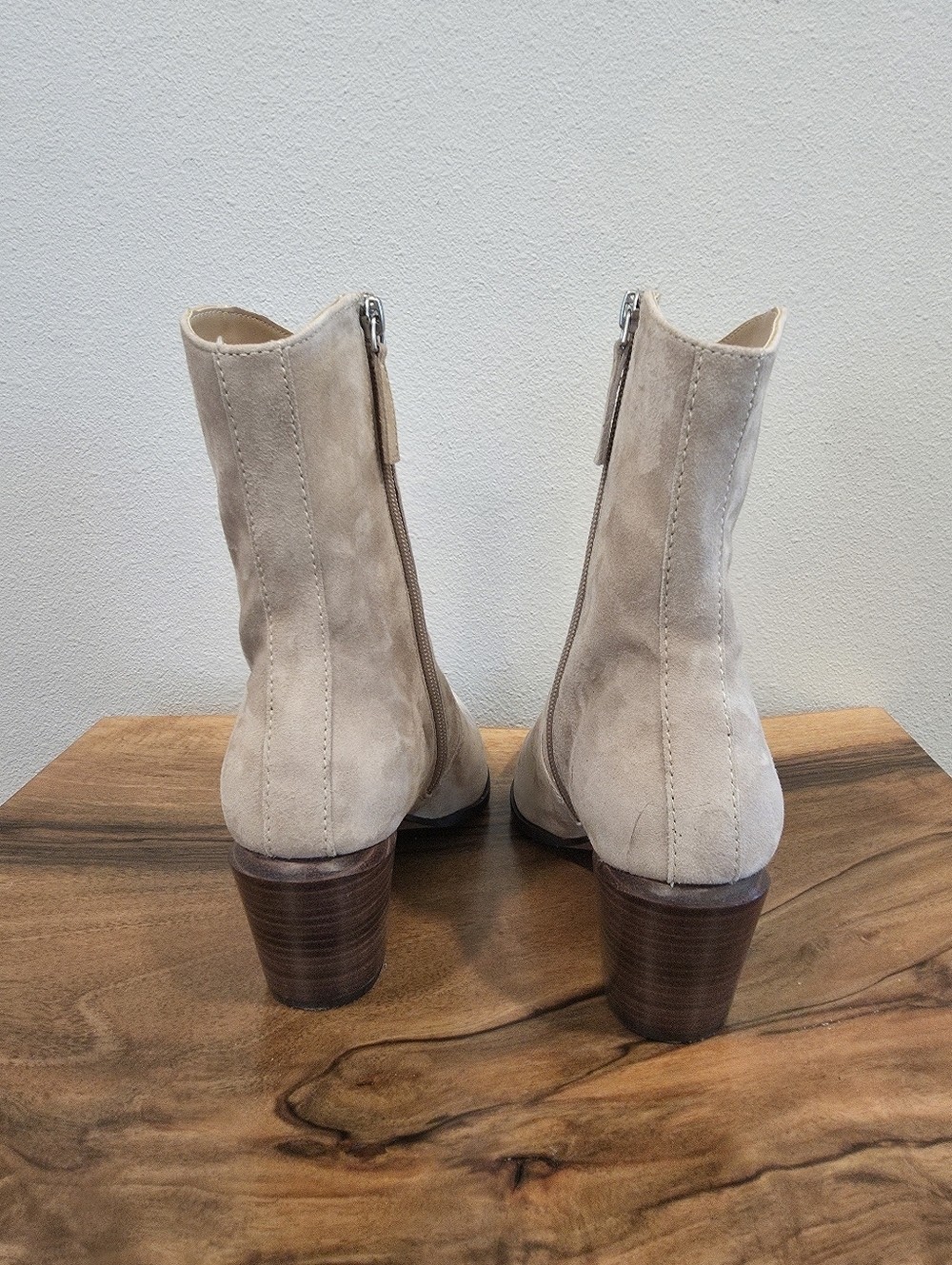 Linea Paolo Tan Western Suede Boots - Picture 3 of 11